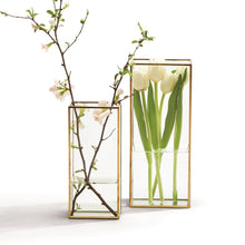 Load image into Gallery viewer, Gold Box Vases - Rectangle
