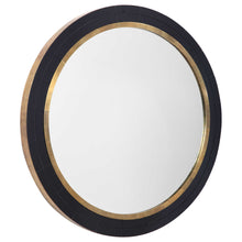 Load image into Gallery viewer, Round Black and Gold Mirror
