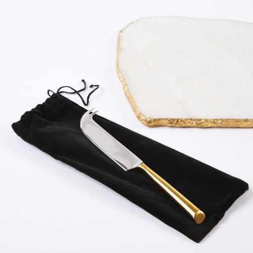 Marble Tray with Cheese Knife