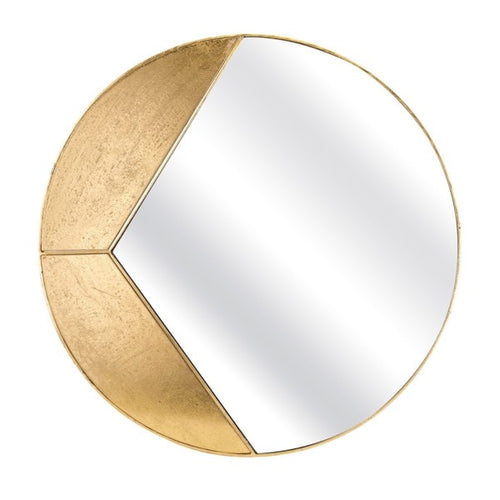 Gold Sectional Round Mirror