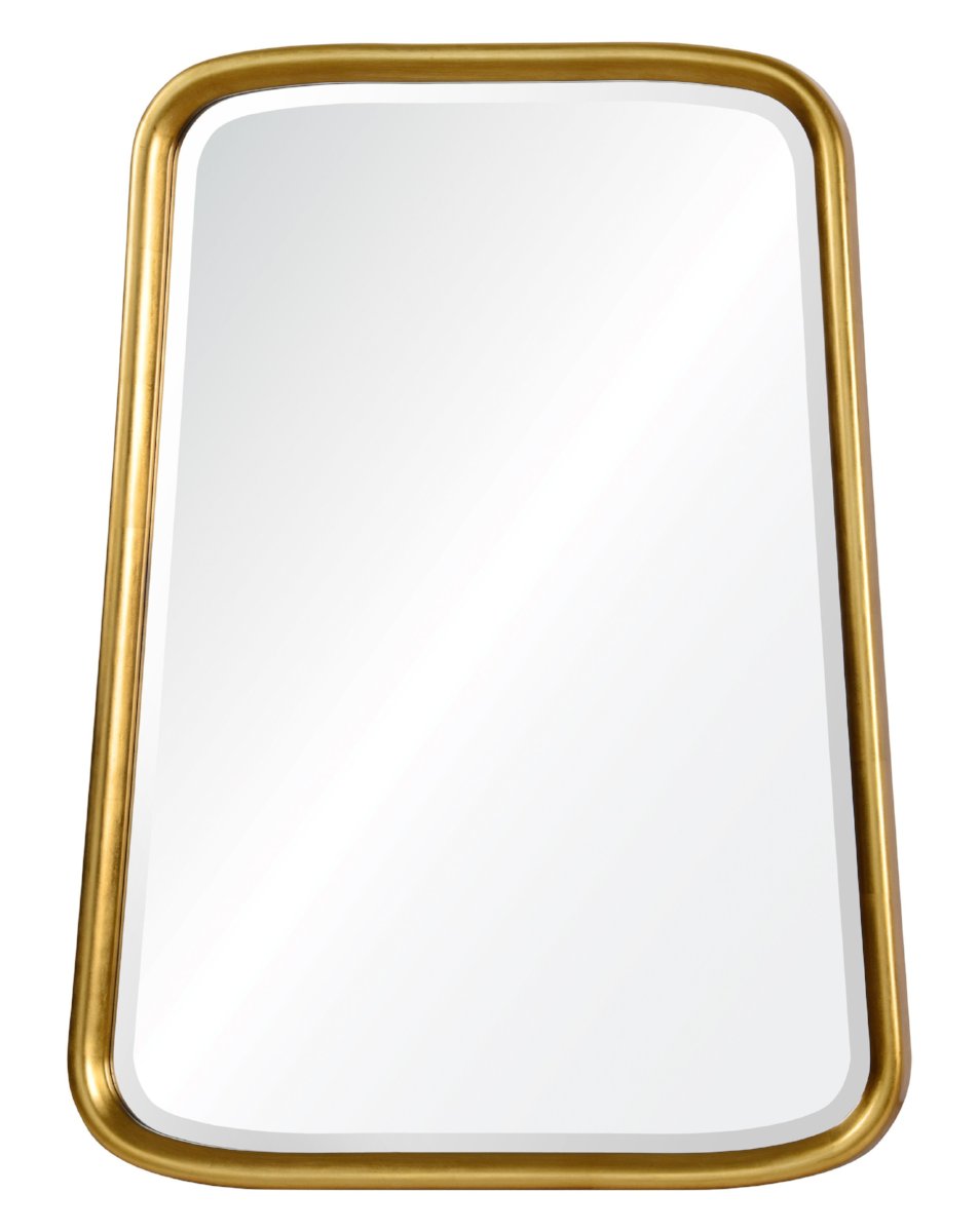 Narrow Top Gold Rectangle Mirror