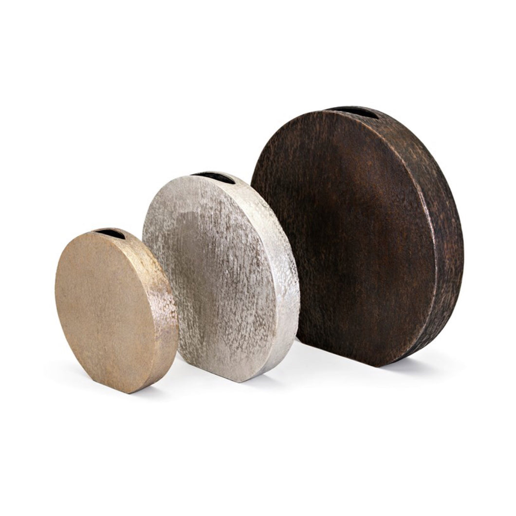 Metallic Round Vase